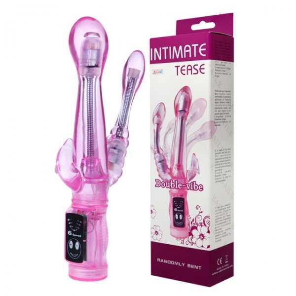 Вибратор вагинально-анально-клиторальный "Intimate" фиолетовый