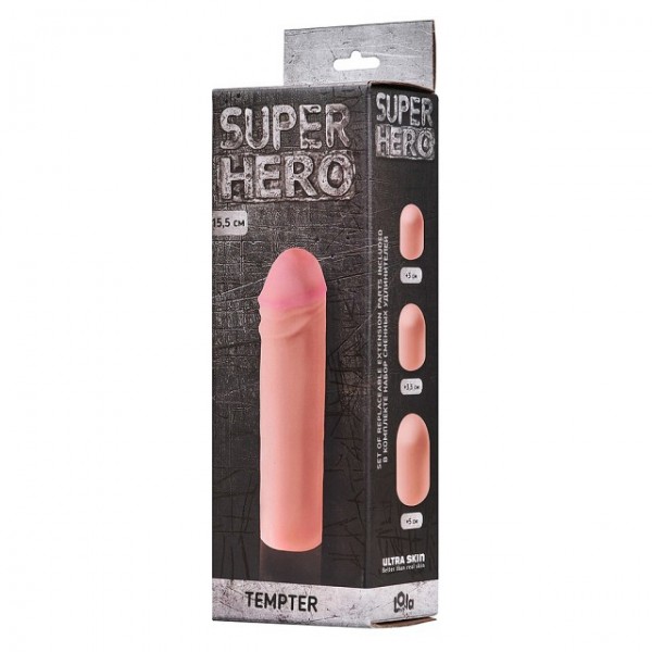 Насадка-удлинитель "Super Hero Tempter" супер реалистичная, 15,5см