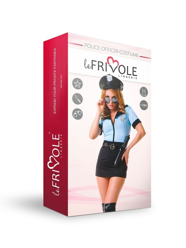 Костюм полицейской "Le Frivole" с дубинкой и наручниками, M/L