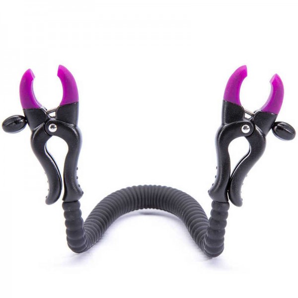 Зажимы на половые губы с гибким эрекционным кольцом "Intimate Spreader"