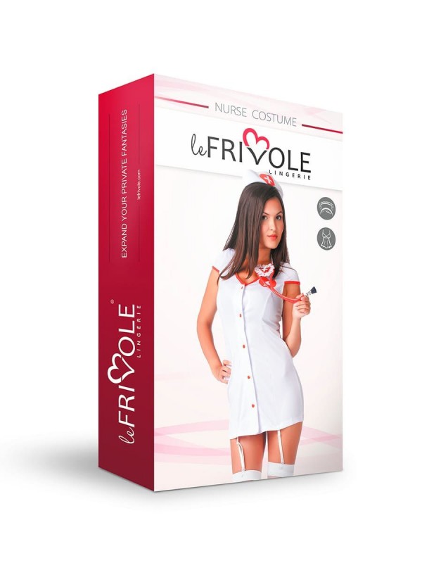 Костюм медсестры "Le Frivole" белый классический халатик, M/L