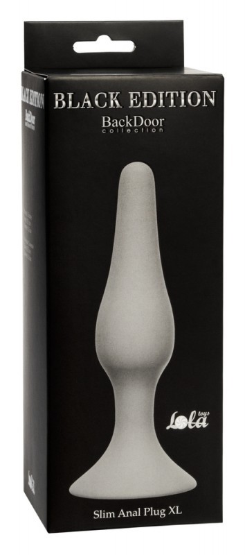 Пробка на присоске "Black Edition XL" каплевидная, серая