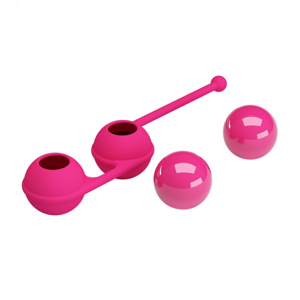 Вагинальные шарики "Pretty Love Kegel Tighten Up3" ярко розовые