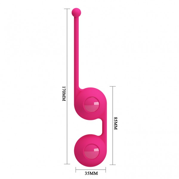 Вагинальные шарики "Pretty Love Kegel Tighten Up3" ярко розовые
