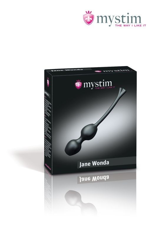 Вагинальные шарики со смещенным центром тяжести "Mystim Jane Wonda" с электростимуляцией