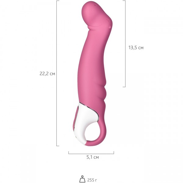 Вибратор "Satisfyer Petting Hippo" в виде бегемотика, розовый