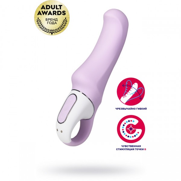 Вибратор для точки G и клитора "Satisfyer Charming Smile" сиреневый, супер мощный