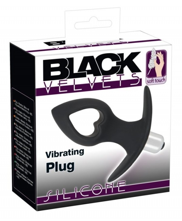 Пробка с вибрацией и уменьшением объема "Black Velvets" черная