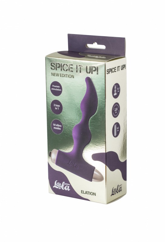 Пробка рельефная с вибрацией "Spice It Up Elation" фиолетовая