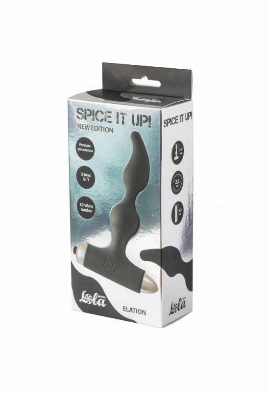 Пробка рельефная с вибрацией "Spice It Up Elation" черная