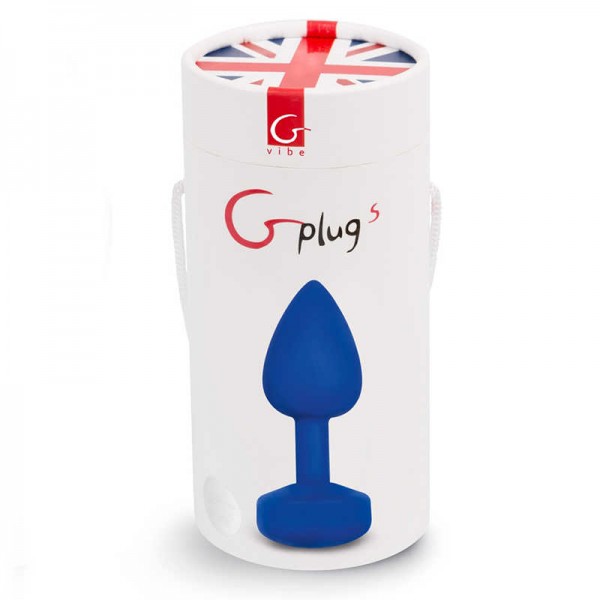 Пробка с вибрацией "G-Plug S" супер мощная, синяя