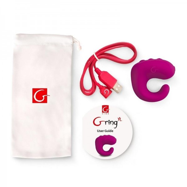 Перстень с вибрацией "G-Ring XL" фуксия