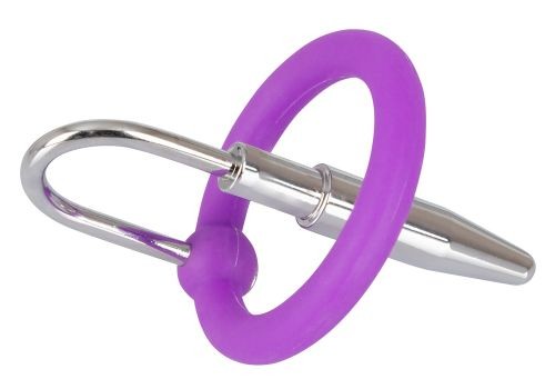 Зонд с кольцом под головку "Penis Plug" металл