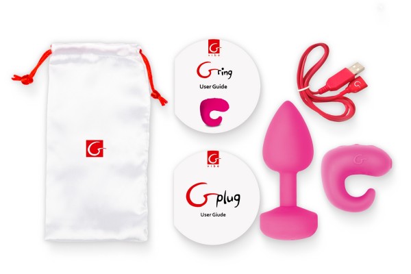Набор стимуляторов "G-Kit S" пробка + вибратор на палец