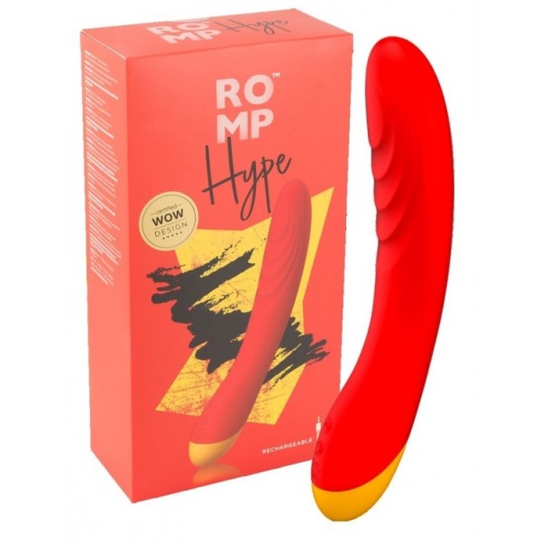 Вибратор для точки G "Romp Hype" рельефный, красный