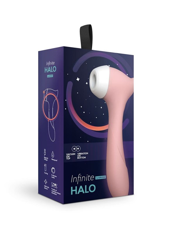 Вибратор-стимулятор 2 в 1 "Infinite Halo" розовый