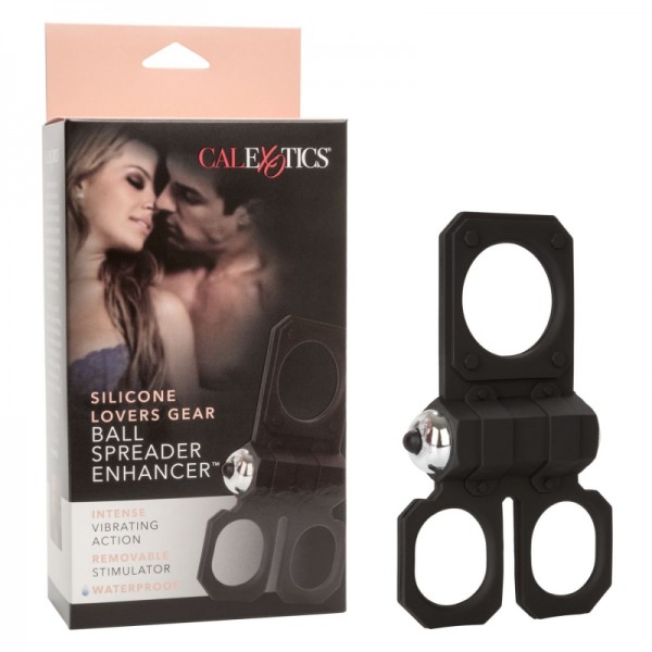 Эрекционное кольцо с вибрацией "Calexotics" тройное, черное