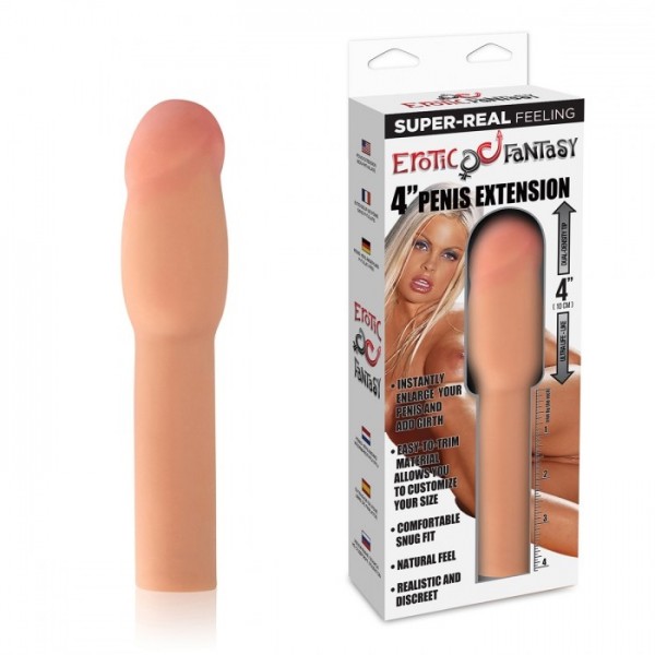 Насадка-удлинитель "Penis Extension №4" реалистичная, + 10см