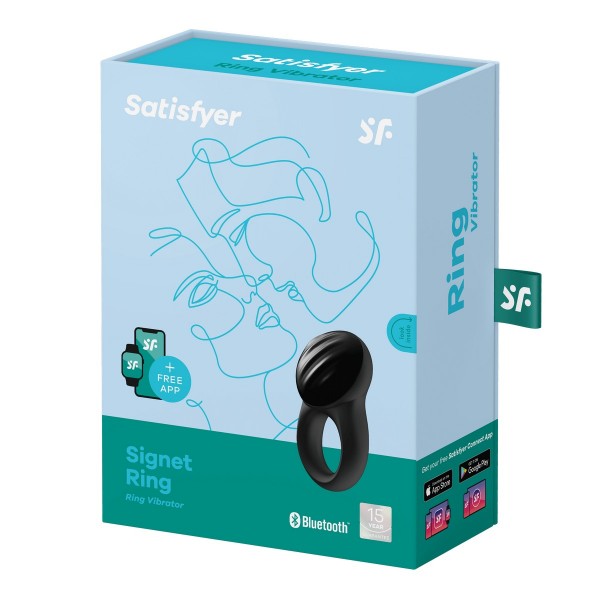 Кольцо эрекционное "Satisfyer Signet Ring" вибрация + приложение