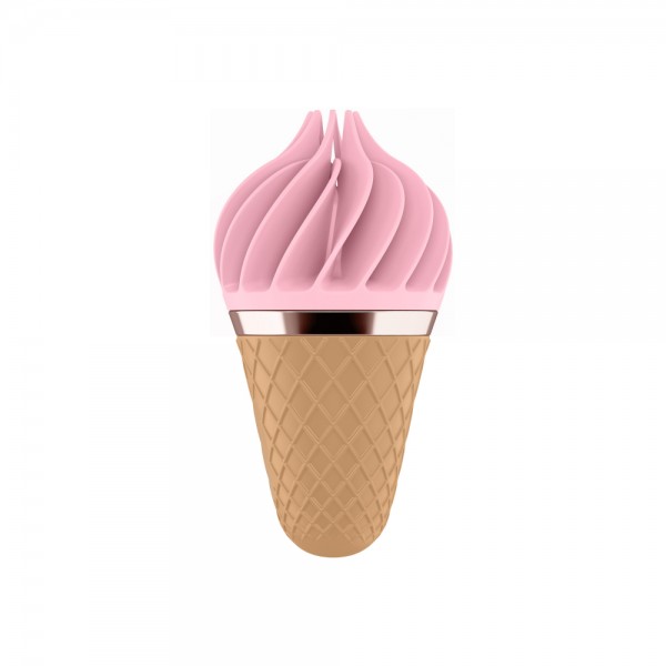Вибратор-ротатор "Satisfyer Sweet Temptation" в виде мороженого, розовый