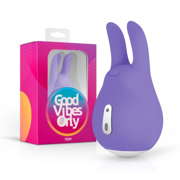 Клиторальный стимулятор "Good Vibes Tedy" фиолетовый медвежонок