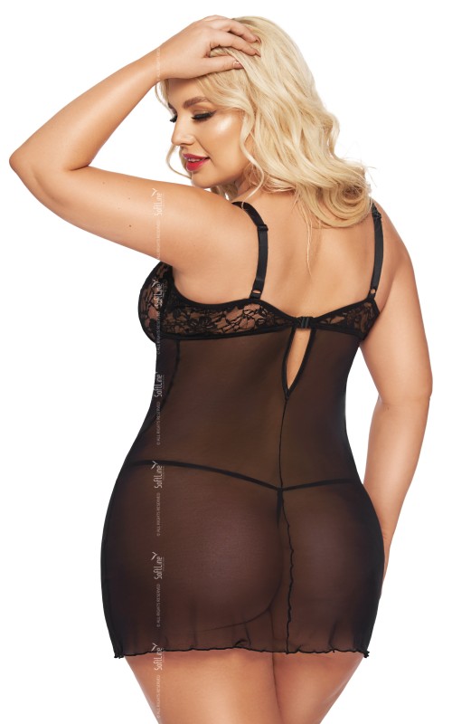 Пеньюар "Soft Line Cornelia" черный, XXL