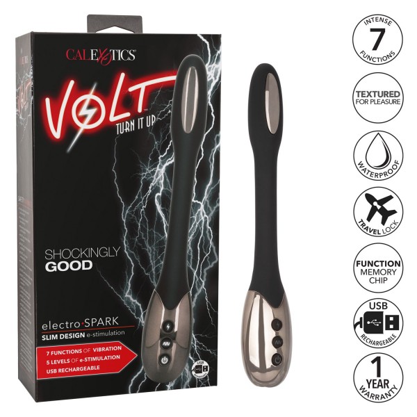 Вибратор с электростимуляцией "Volt Electro Spark S" черный