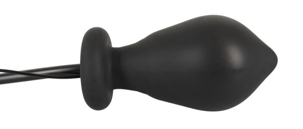Пробка с вибрацией и увеличением объема "Inflatable Vibrating Butt Plug" черная