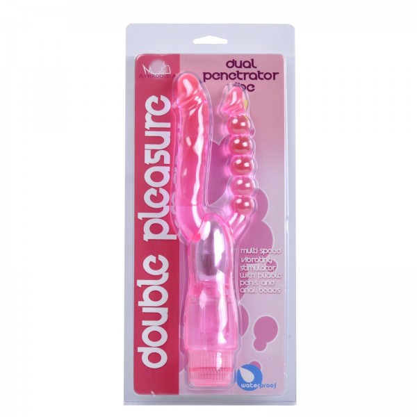 Вибратор анально-вагинальный "Double Pleasure" розовый