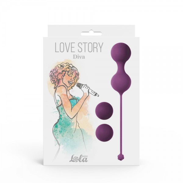 Набор вагинальных шариков "Love Story Diva" фиолетовые