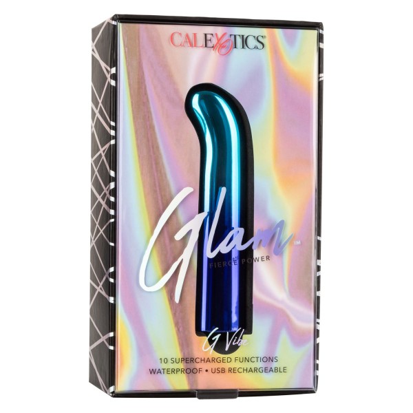 Вибратор для точки G "Glam G Vibe" голубой металлик