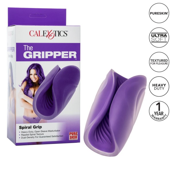 Мастурбатор открытый "The Gripper Spiral Grip" супер рельеф, фиолетовый