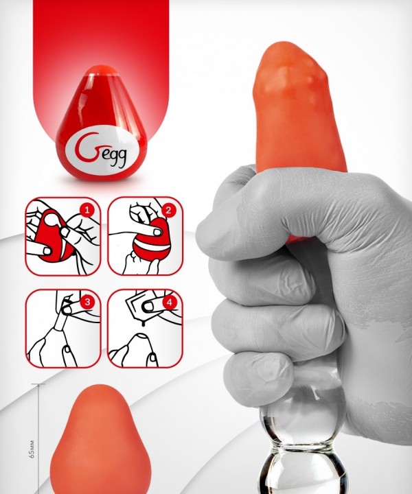 Мастурбатор-яйцо "G-Egg Red" красный