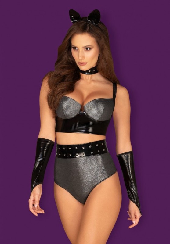 Костюм грациозной кошки "Obsessive Silveria" S/M