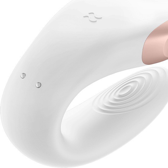 Вибратор для двоих "Satisfyer Double Love" на дистанционном управлении + приложение, белый