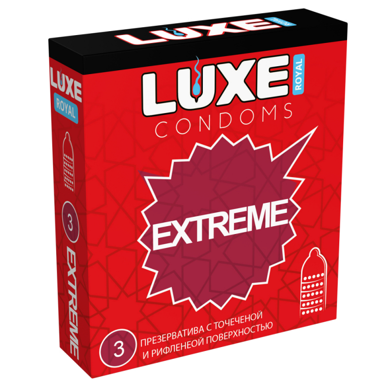 Презервативы "Luxe Extreme" рельеф и точки, 3шт