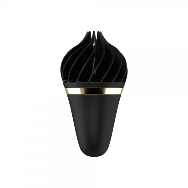 Вибратор-ротатор "Satisfyer Sweet Temptation" в виде мороженого, черный