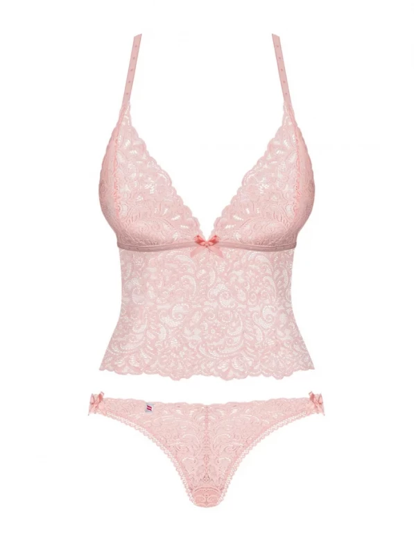 Комплект "Obsessive Delicanta" топ и трусики, розовый, L/XL