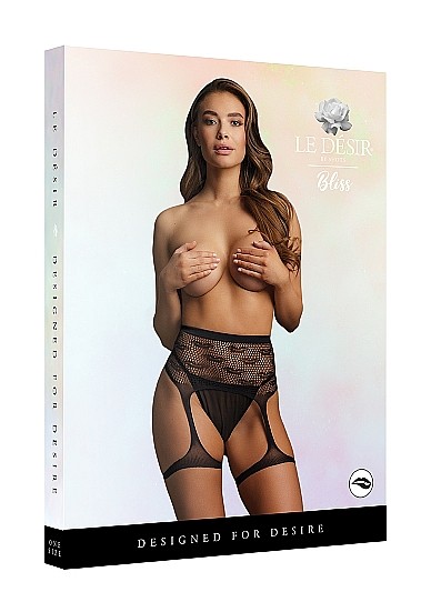 Пояс для чулок с гартерами "Le Desir" черный, S/XL