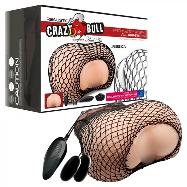 Мастурбатор "Crazy Bull Jessica" вагина + анус с двойной вибрацией