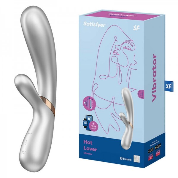 Вибратор для точки G и клитора с подогревом "Satisfyer Hot Lover" + приложение, жемчужный