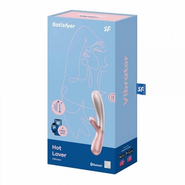 Вибратор для точки G и клитора с подогревом "Satisfyer Hot Lover" + приложение, розовый