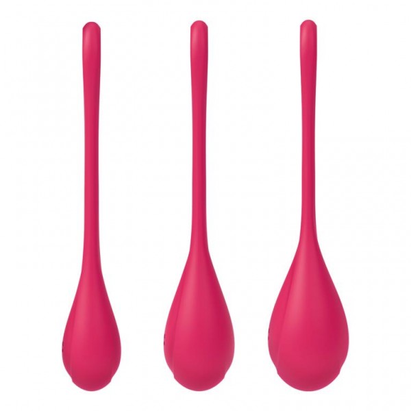 Набор вагинальных шариков "Satisfyer Yoni Power 1" без смещенного центра тяжести, красные