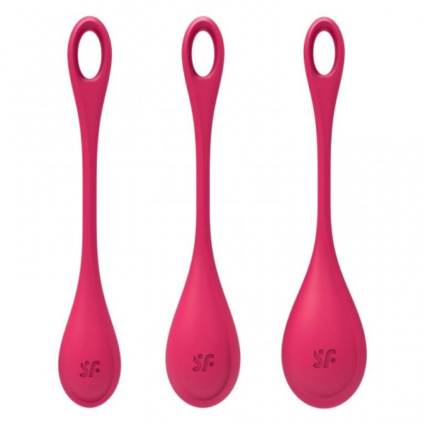 Набор вагинальных шариков "Satisfyer Yoni Power 1" без смещенного центра тяжести, красные