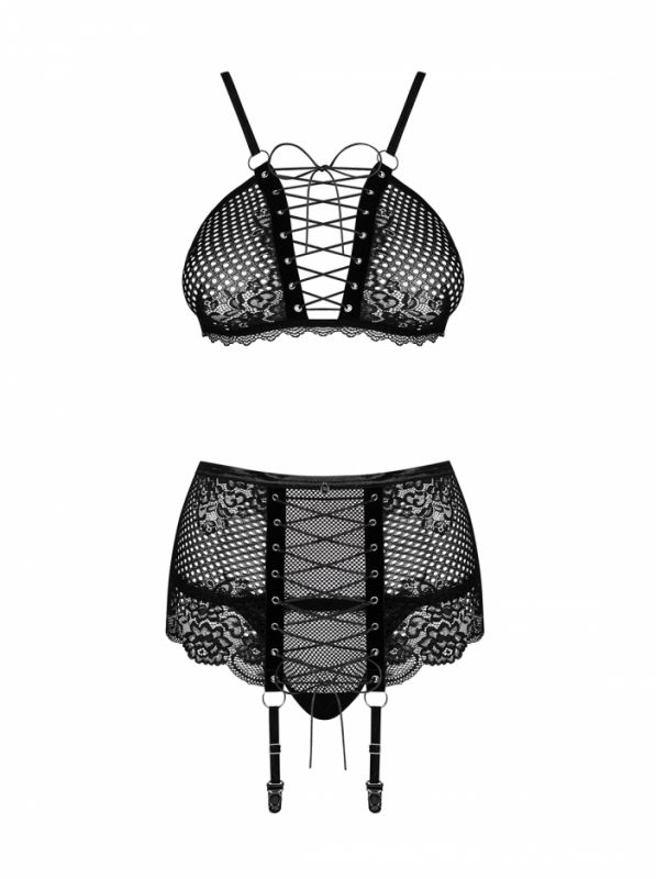 Провокационный комплект "Obsessive Basitta" черный, L/XL