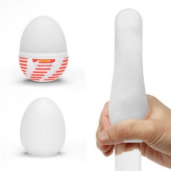 Мастурбатор "Tenga Egg Tube" с рельефом в виде лепестков