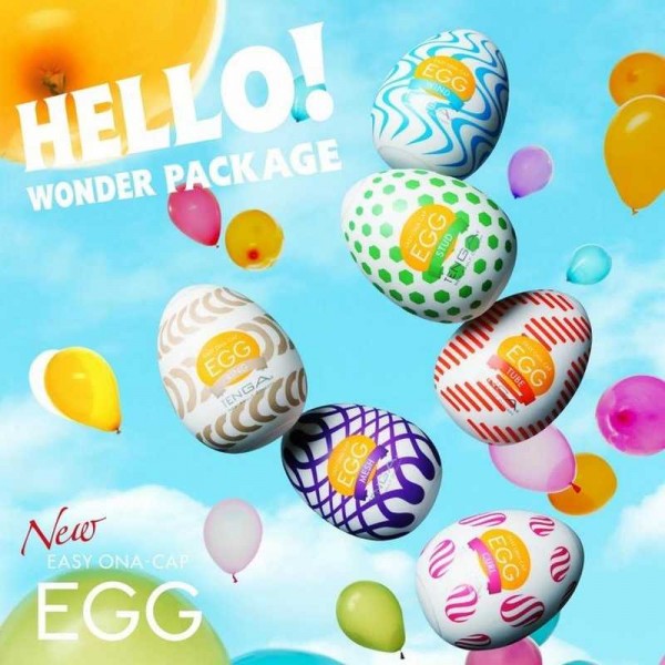 Мастурбатор "Tenga Egg Tube" с рельефом в виде лепестков