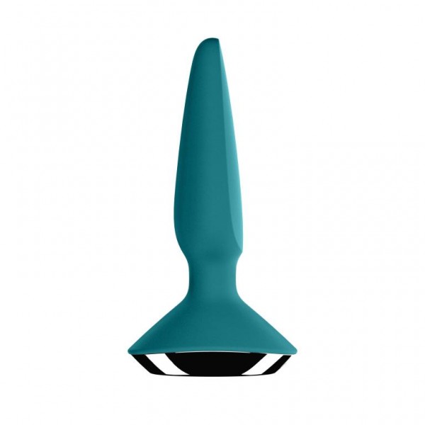 Пробка с вибрацией "Satisfyer Plug-Ilicious 1" + приложение, зеленая