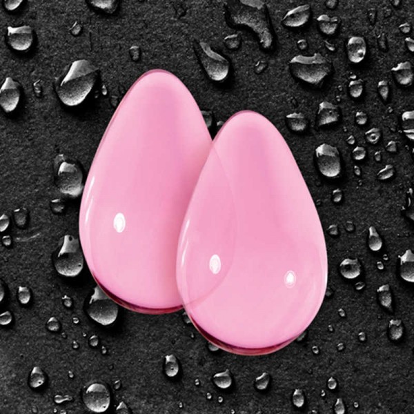 Вагинальные шарики "Crysyal Kegel Eggs" розовые, стекло