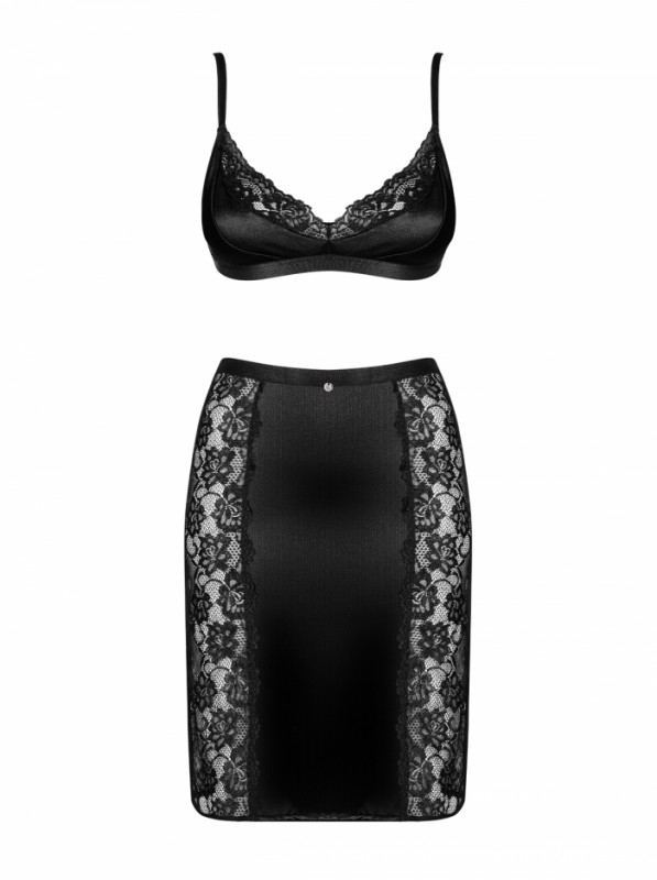 Комплект "Obsessive Blanita" лиф и юбка, S/M